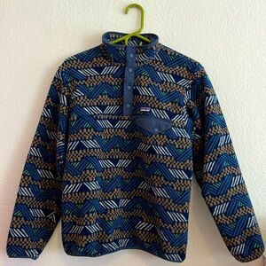 Patagonia Kids Fleece Pullover Jacket in Navy, Brown, Teal
